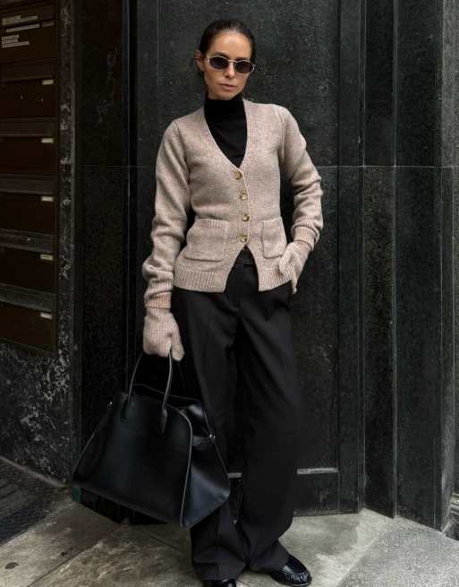 NA-KD Tailored mid waist suit trouser in black, 5 of 5