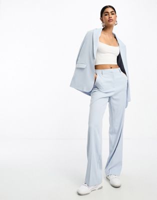 NA-KD co-ord tailored trousers in blue  - ASOS Price Checker