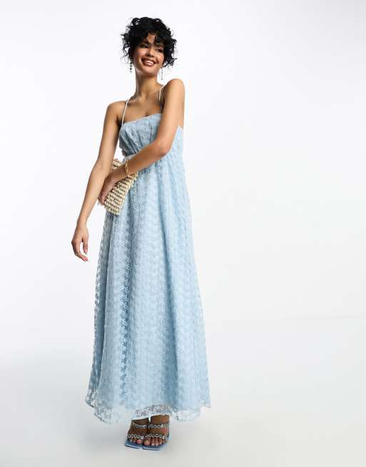 Dusty shop blue maxi