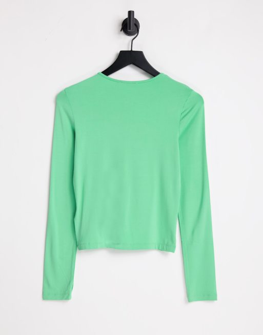 NA-KD - Top à ouverture goutte d'eau - Vert, 2 de 4