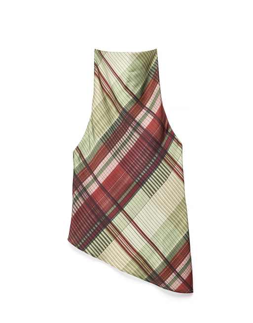NA-KD top asymétrique drapé à col halter en satin multicolore, 5 de 5