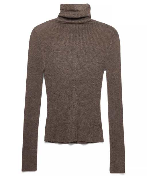 NA-KD top boutonné en maille fine de laine en mauve, 5 de 5