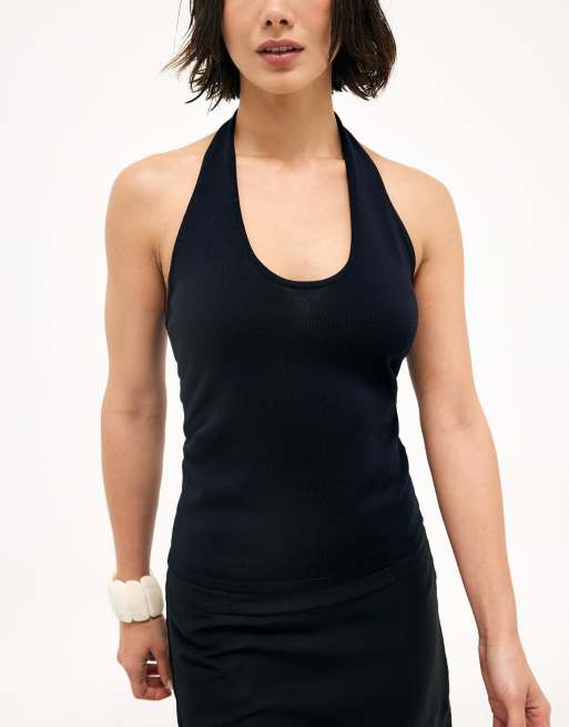 NA-KD - Top dos nu en maille - Noir, 5 de 5