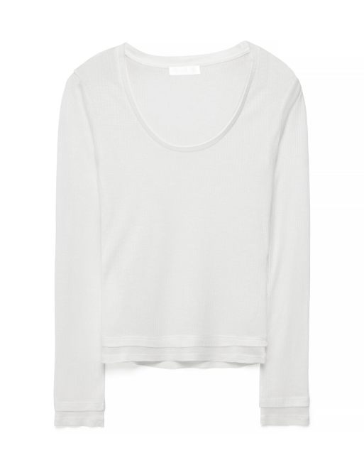 NA-KD top en jersey à manches longues blanc pour superposition, 4 de 5