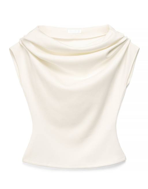 NA-KD top sculptural écru, 5 de 5