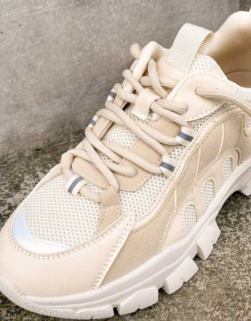 NA KD trekking sole trainers in off white ASOS