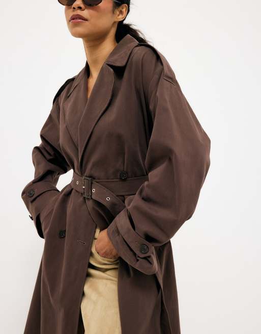 NA-KD trench-coat classique marron, 4 de 5