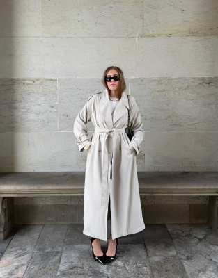 NA-KD - Trench-coat long - Beige-Neutral