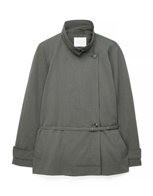 NA-KD trench-coat oversize à col montant gris, 5 de 5