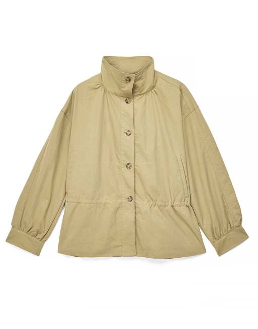 NA-KD Trenchcoat mit Schößchen in Beige, 3 von 5