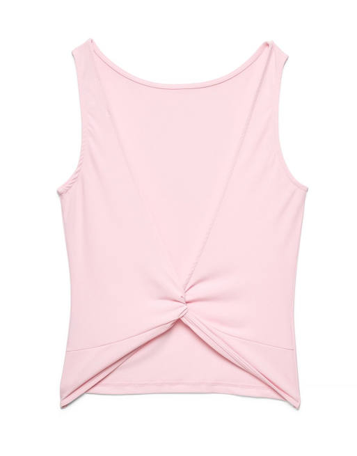 NA-KD Twist back top in lt pink, 5 of 5