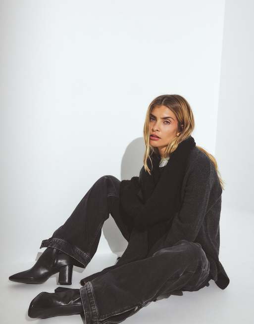 NA-KD Unlined leather ankle boots in black, 2 of 5