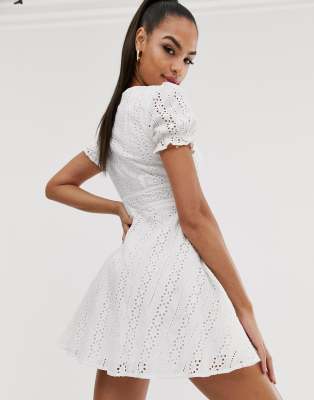 asos white broderie anglaise dress