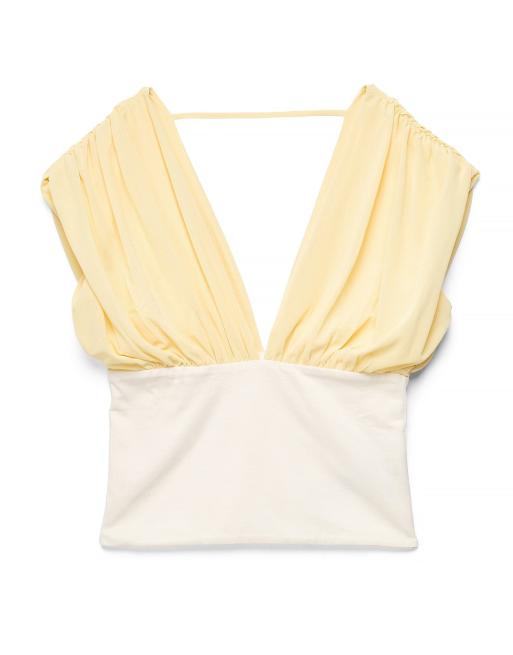 NA-KD V neck top in multicolor, 4 of 5