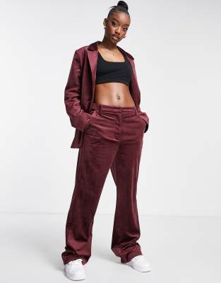 wide leg velvet joggers