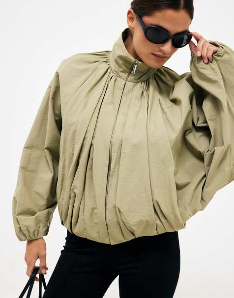 NA-KD veste à manches chauve-souris beige - view 1