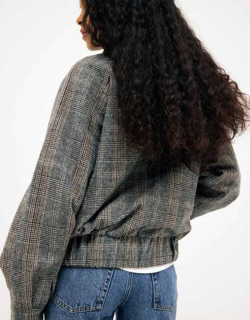 NA-KD veste à manches raglan en mélange de laine à carreaux, 3 de 5