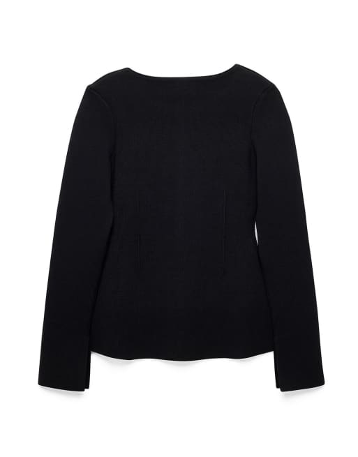 NA-KD veste cardigan à détails de coutures noire, 5 de 5