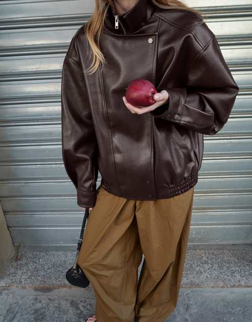 NA-KD veste col montant marron, 3 de 5