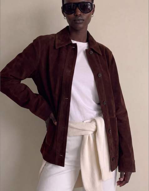 NA-KD veste en daim synthétique avec poche plaquée bordeaux - view 1