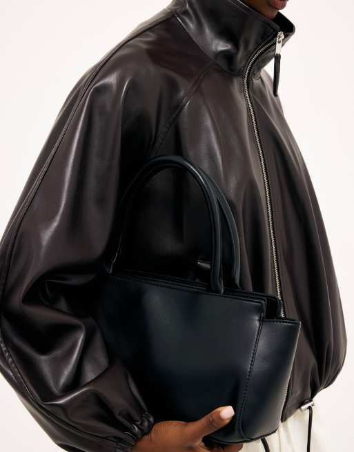 NA-KD veste en imitation cuir marron à cordon de serrage, 5 de 5
