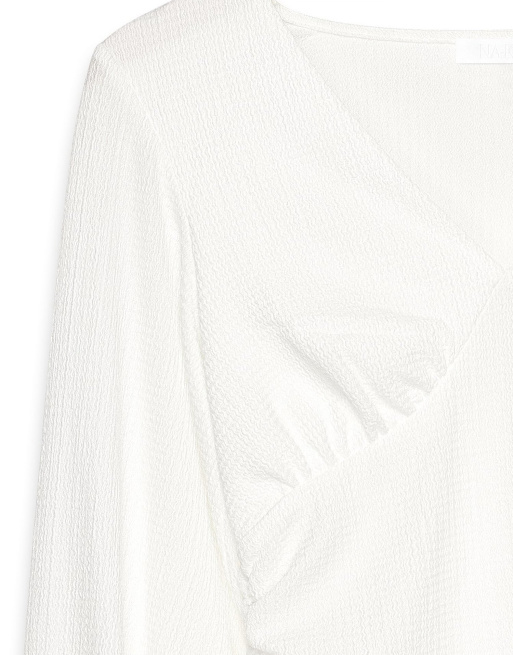 NA-KD Volume sleeve blouse in offwhite, 5 of 5