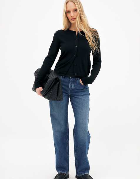 NA-KD - Way - Jean droit à taille mi-haute - Bleu moyen - view 1
