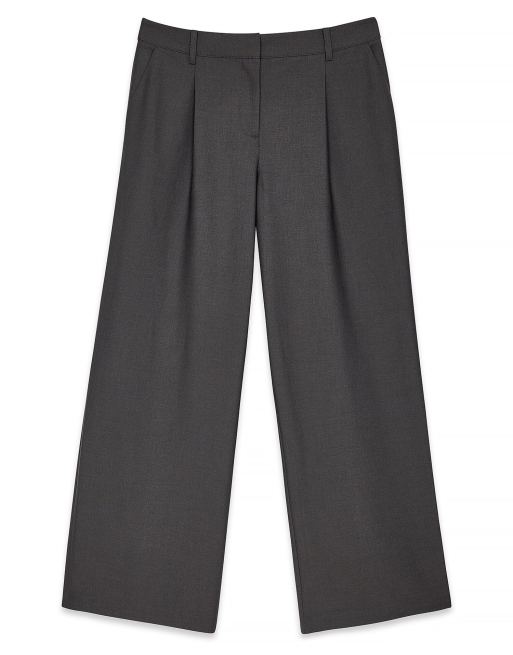 NA-KD – Weite Hose in Dunkelgrau mit mittelhohem Bund, 5 von 5