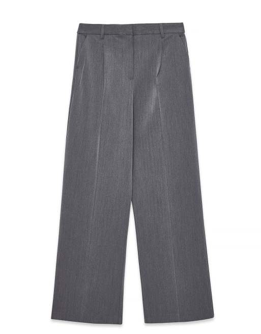 NA-KD Wide high waist suit trouser in grey, 5 of 5