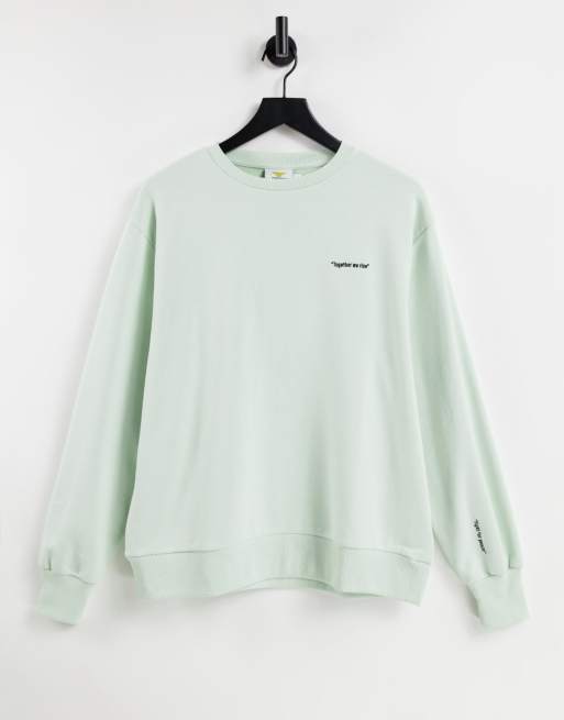 NA-KD - Wonder Woman - Sweat oversize - Vert cendré