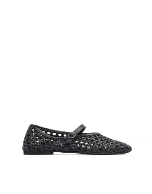  Woven leather ballerinas 