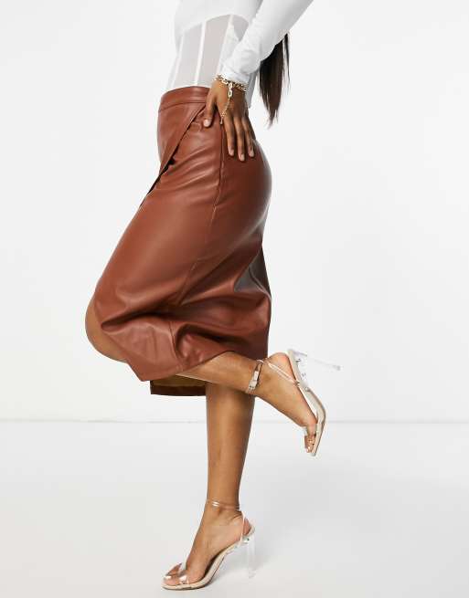 Tan shop envelope skirt