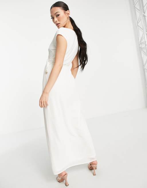 Sleeveless wrap 2024 maxi dress