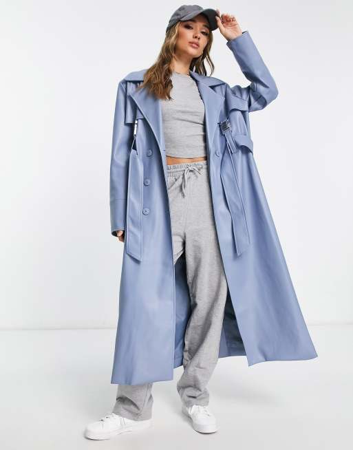 Product Review: NA-KD Blue PU Trench Coat, Gallery posted by Penny