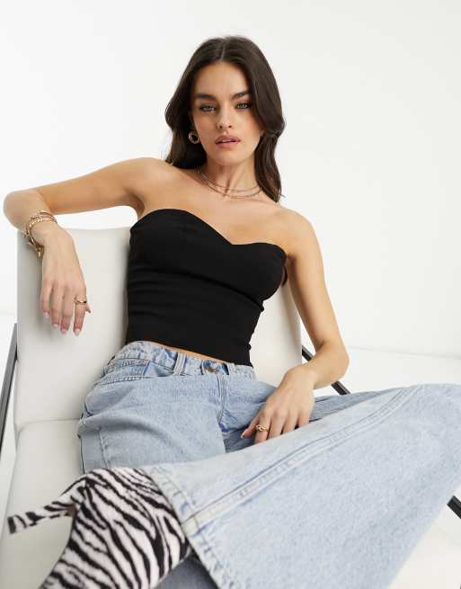 NA-KD x Annijor corset top in black