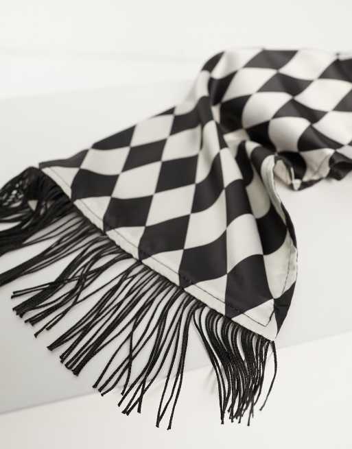 Black and white long scarf new arrivals