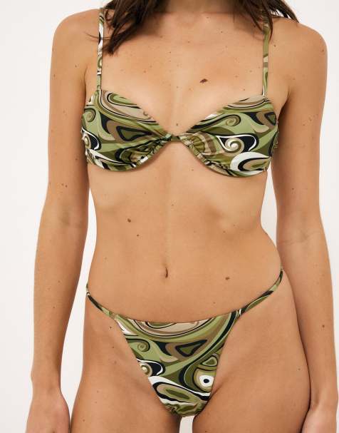 NA-KD x Audrey Afonso Printed bikini trousery in print - view 1