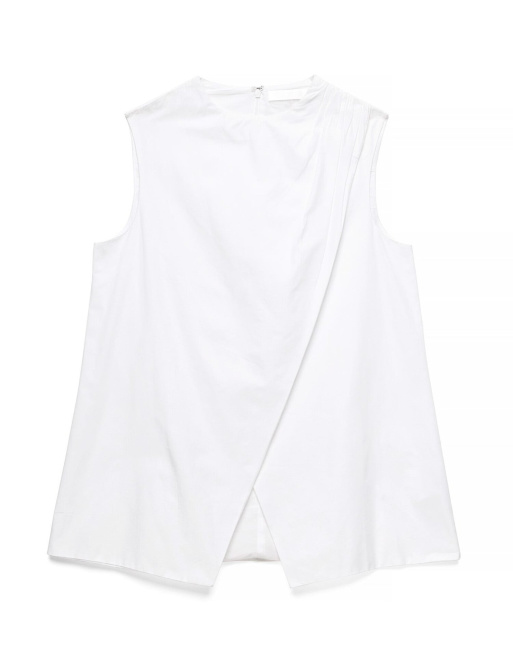NA-KD x Charlotte Olivia Cotton overlapped detail top in white, 4 of 5