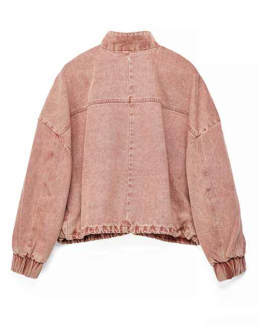 NA-KD x Charlotte Olivia Cropped twill jacket in mauve, 5 of 5