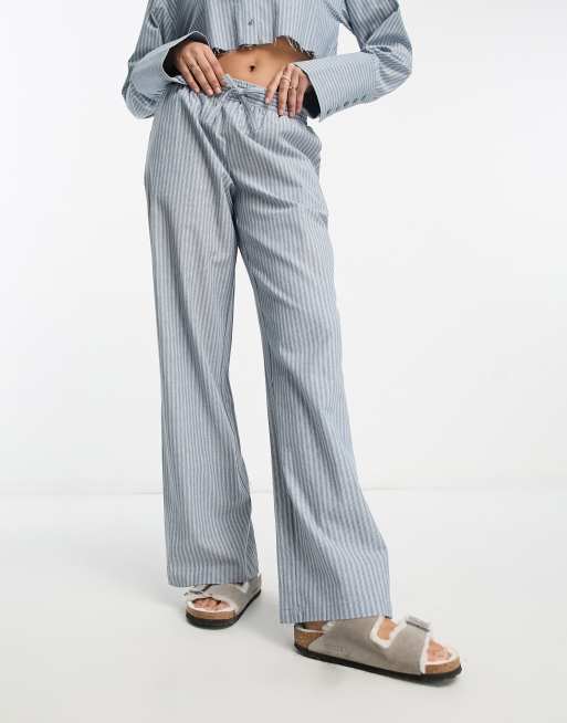 Drawstring best sale striped pants