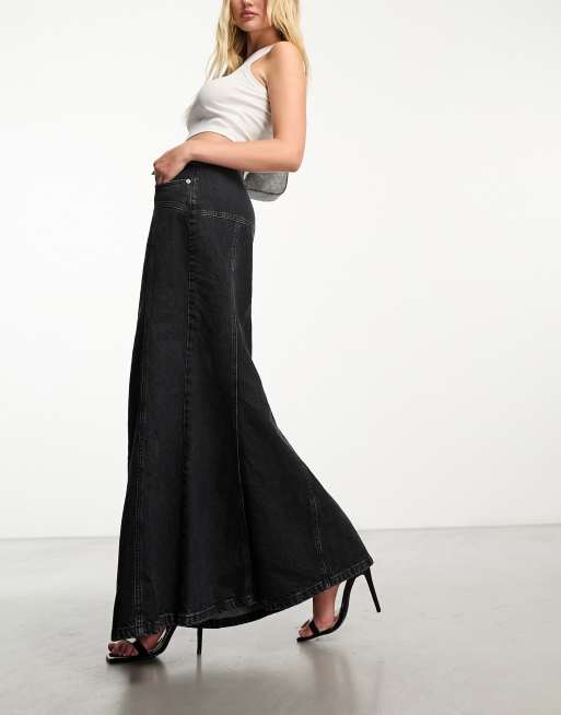 Flowy grey outlet skirt