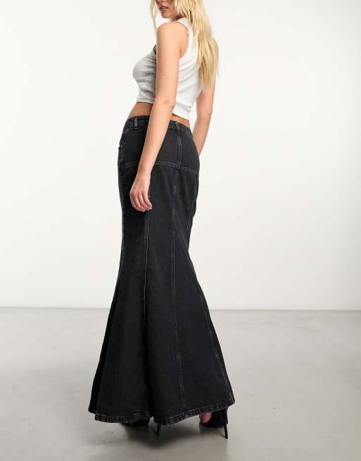 Flowy shop jean skirt