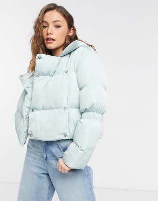 icy blue puffer jacket