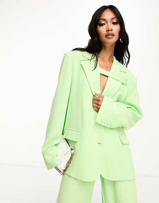 NA-KD x Josefine HJ blazer with buckle detail in green - part of a set ...