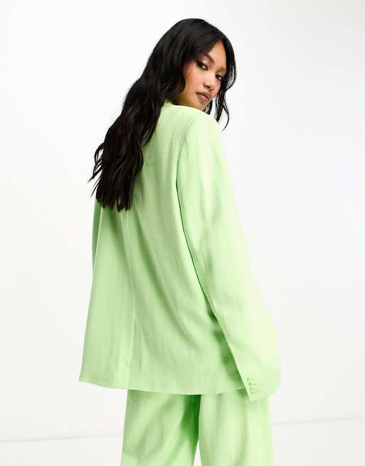 NA-KD x Josefine HJ co-ord blazer with buckle detail in green, 2 of 4