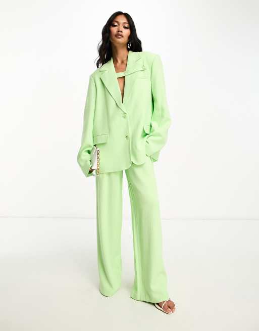 NA-KD x Josefine HJ co-ord blazer with buckle detail in green, 4 of 4