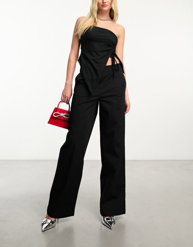 NA-KD - x josefine hj tailored trousers in black