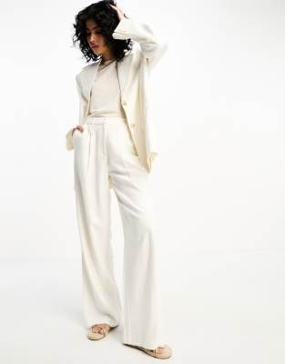 NA-KD x Lima Che high waist tailored pants in white (part of a set)