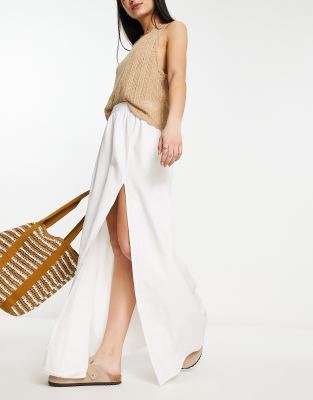 White gauze 2024 maxi skirt