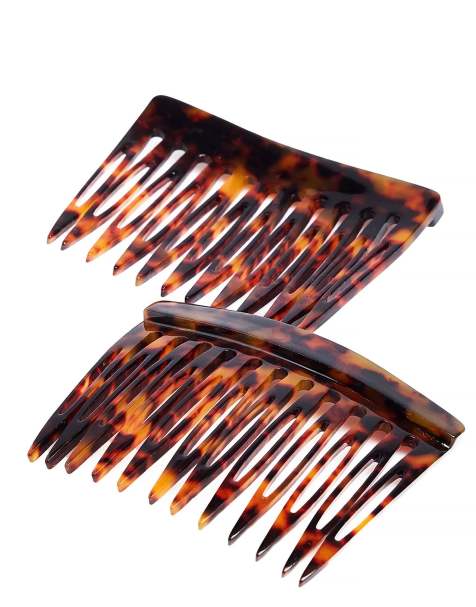 NA-KD x Marie Jedig 2er-Pack Haarkamm in Schildpattoptik - Braun - view 1
